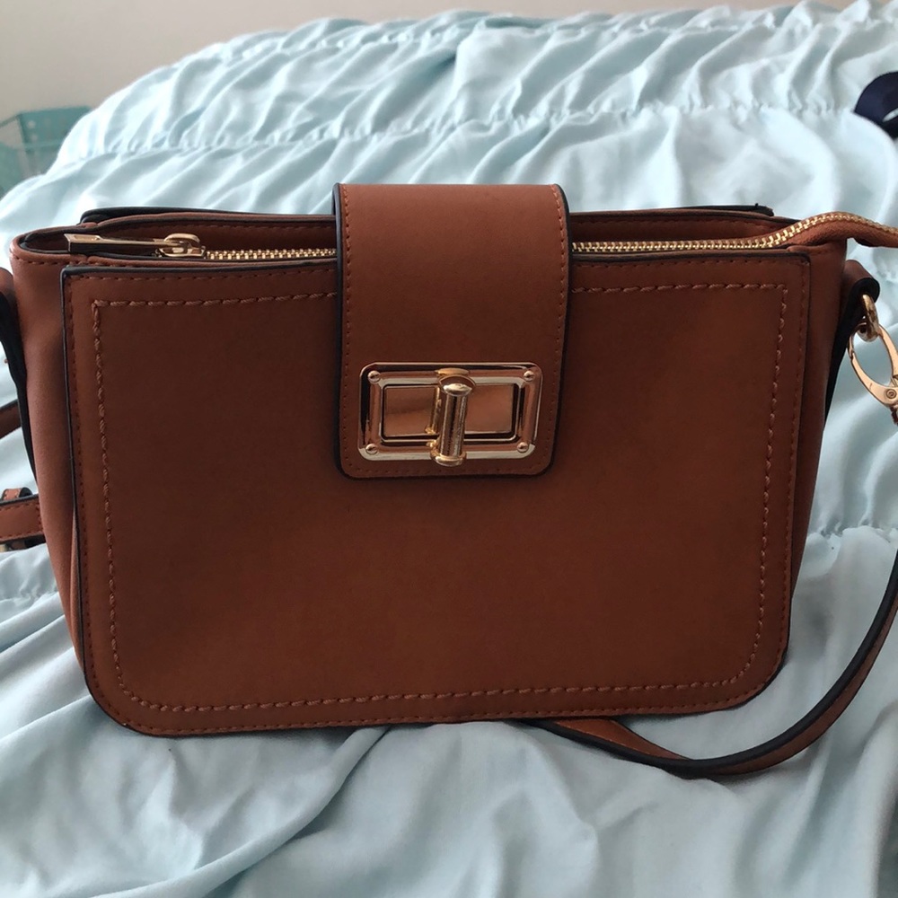 Brown leather purse